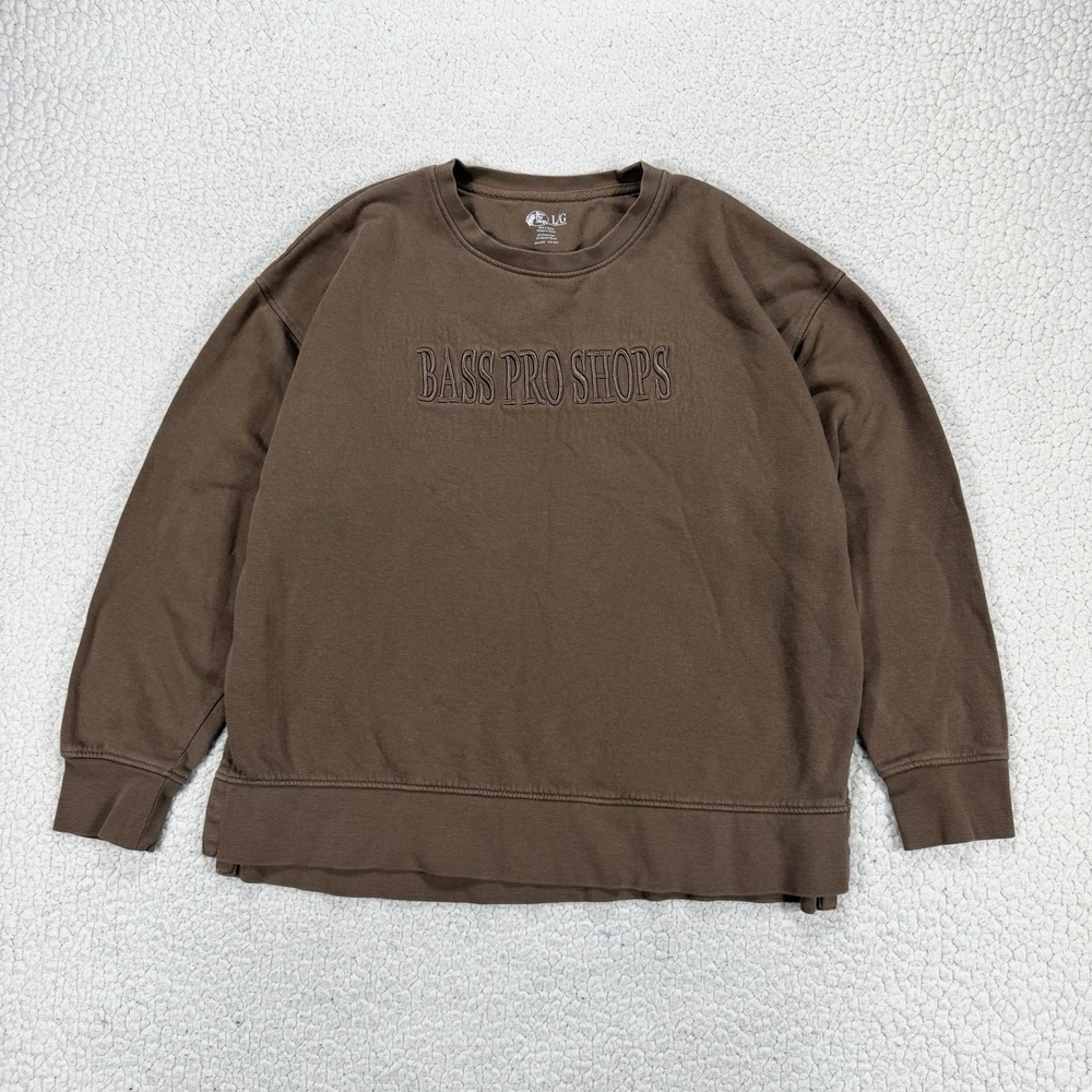 Bass Pro Shops Crewneck Sweatshirt Women's L Oversized Gorpcore Outdoors Cabin